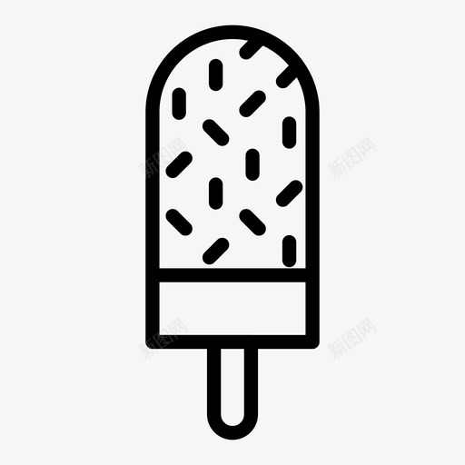 冰棒食物冰淇淋图标svg_新图网 https://ixintu.com 冰棒 冰淇淋 夏天 甜食 食物