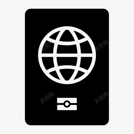 护照生物识别芯片图标svg_新图网 https://ixintu.com 护照 护照簿 旅行 生物识别 芯片