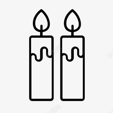 复活节蜡烛基督教装饰图标图标