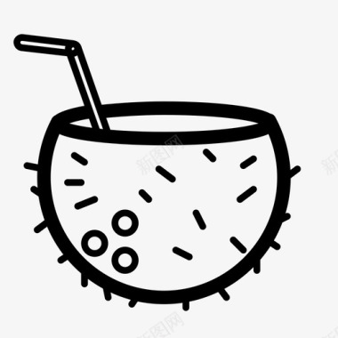 椰子椰子水饮料图标图标