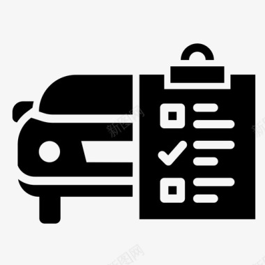 汽车保养检查表修理服务图标图标