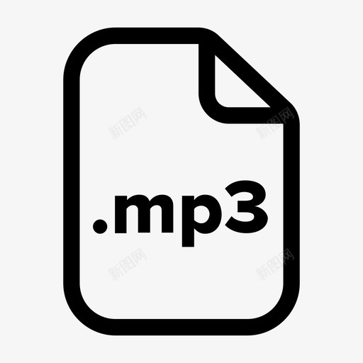 mp3文件文档扩展名图标svg_新图网 https://ixintu.com mp3文件 扩展名 文件 文档 格式