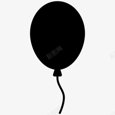 生日气球派对图标图标