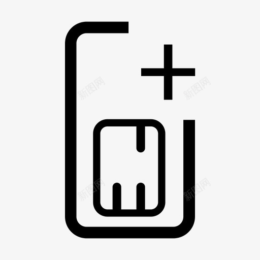 添加sim卡电话卡sim卡图标svg_新图网 https://ixintu.com sim卡 报告管理 添加sim卡 电话卡