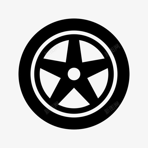 轮辋汽车轮胎图标svg_新图网 https://ixintu.com 其他v字形 汽车 车轮 轮胎 轮辋