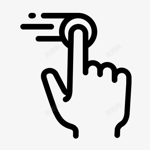 手指按住并移动拖动手图标svg_新图网 https://ixintu.com 屏幕 手 手指按住并移动 拖动 触摸