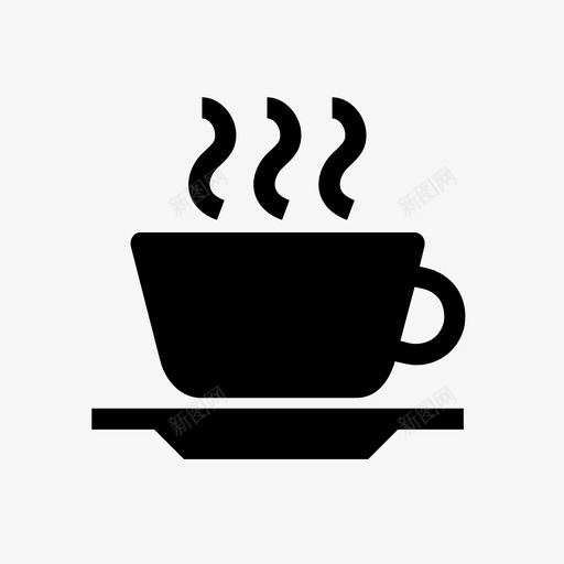 热饮咖啡杯子图标svg_新图网 https://ixintu.com 咖啡 杯子 标牌导航立体风格 热饮 茶