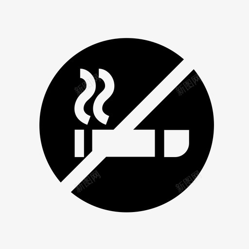 禁烟区吸烟区标牌导航立体式图标svg_新图网 https://ixintu.com 吸烟区 标牌导航立体式 禁烟区