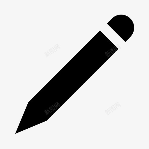 铅笔编辑标记图标svg_新图网 https://ixintu.com 书写 办公材料字形 标记 签名 编辑 铅笔