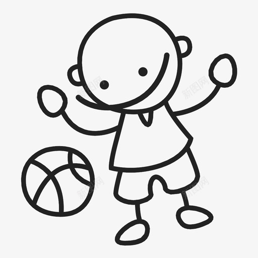 篮球小子小子孩子图标svg_新图网 https://ixintu.com 体育 孩子 小子 游戏 篮球小子