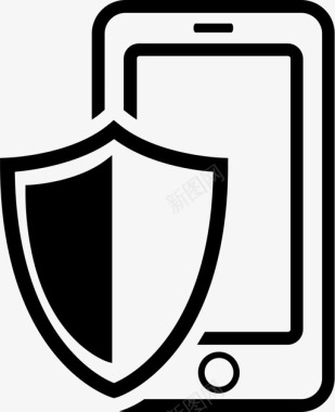 移动安全防护智能手机图标图标