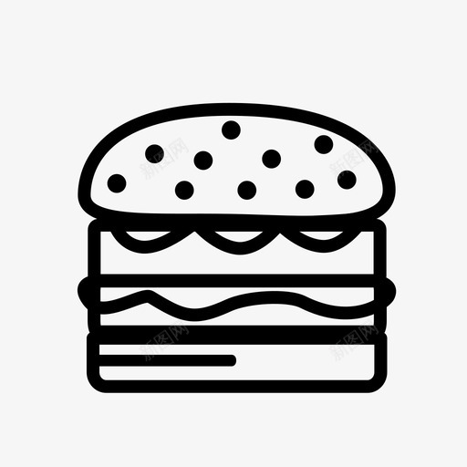 汉堡奶酪芝士汉堡图标svg_新图网 https://ixintu.com 奶酪 快餐 汉堡 芝士汉堡