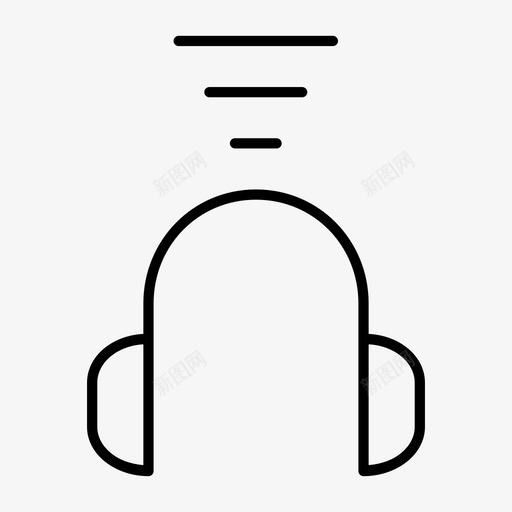 无线电话耳机音乐图标svg_新图网 https://ixintu.com 无线电话 耳机 音乐