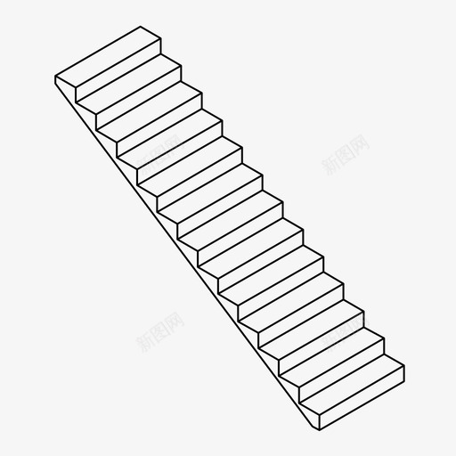 楼梯上升施工图标svg_新图网 https://ixintu.com 上升 上楼 台阶 施工 楼梯 步行