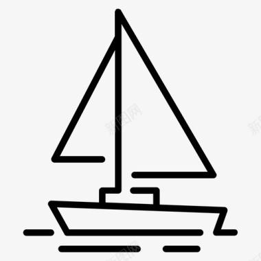 帆船其他开放式航线图标图标