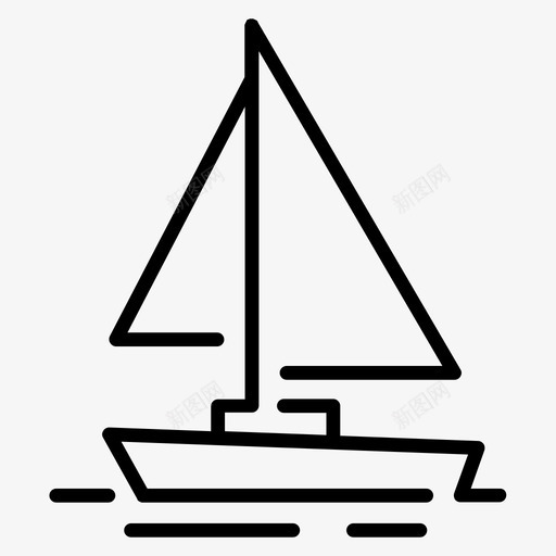帆船其他开放式航线图标svg_新图网 https://ixintu.com 其他开放式航线 帆船