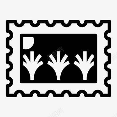 邮资花园邮票树图标图标