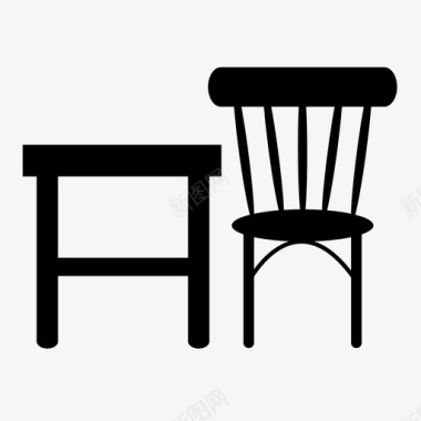 桌子咖啡馆椅子图标图标