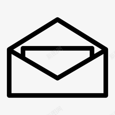 打开邮件信封信件图标图标