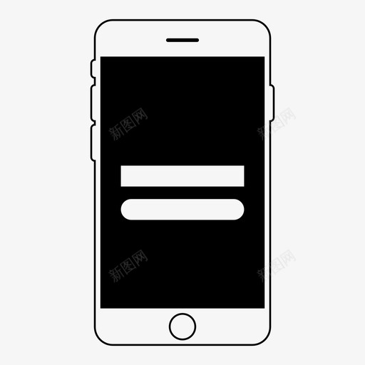 移动产品页面应用程序iphone图标svg_新图网 https://ixintu.com iphone 应用程序 搜索 移动产品页面 移动线框