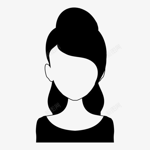 发型头像女人图标svg_新图网 https://ixintu.com 发型 头像 女人 女人发型