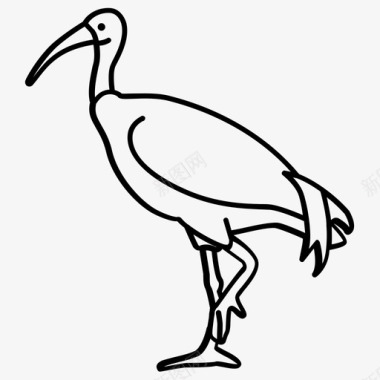 朱鹭鸟埃及图标图标