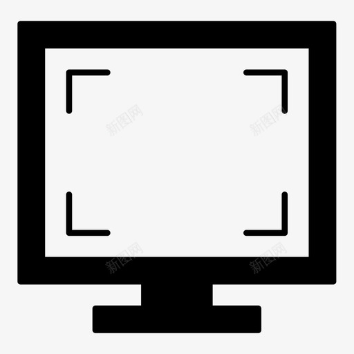 电脑显示器台式电脑家用电脑图标svg_新图网 https://ixintu.com 个人电脑 台式电脑 家用电脑 电脑显示器