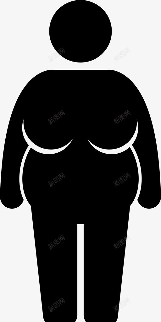丰满肥胖女士图标svg_新图网 https://ixintu.com 丰满 女士 肥胖 超重