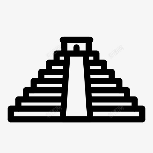玛雅金字塔阿兹特克墨西哥图标svg_新图网 https://ixintu.com 墨西哥 废墟 建筑 玛雅金字塔 阿兹特克