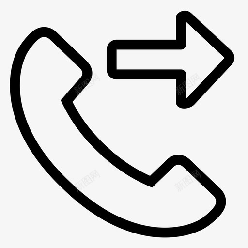 拨出电话通讯联系人图标svg_新图网 https://ixintu.com 拨出电话 联系人 通讯 铃声