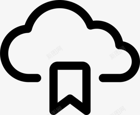 云存储书签计算图标图标