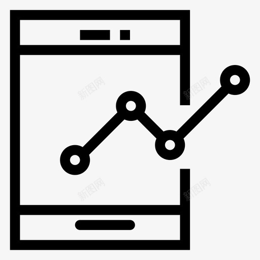 移动分析通信设备图标svg_新图网 https://ixintu.com 搜索引擎优化营销线图标 智能手机 电话 移动分析 设备 通信