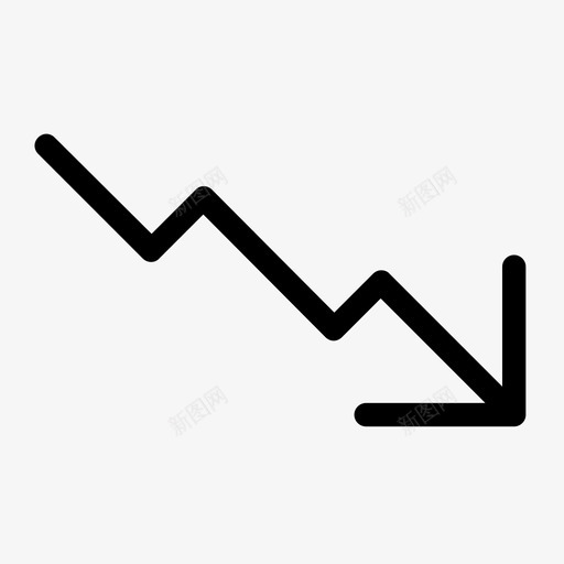 图表分析递减图图标svg_新图网 https://ixintu.com 分析 图表 展示 趋势 递减图 销售增长