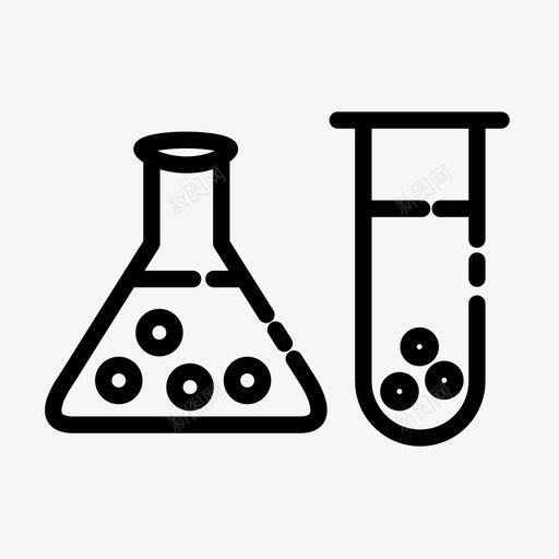 实验室玻璃器皿锥形瓶医学实验室图标svg_新图网 https://ixintu.com 医学实验室 实验室玻璃器皿 试管 锥形瓶