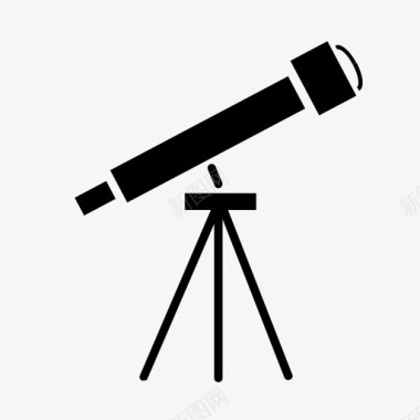 望远镜占星术天文学图标图标