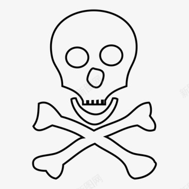 骷髅海盗骷髅图标图标