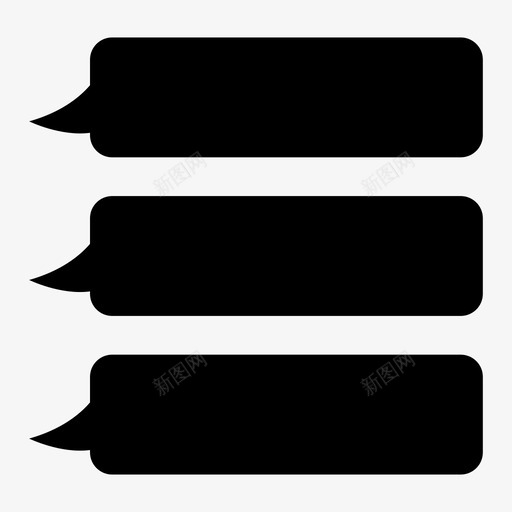 评论聊天对话图标svg_新图网 https://ixintu.com 对话 消息 消息框 聊天 讨论 评论