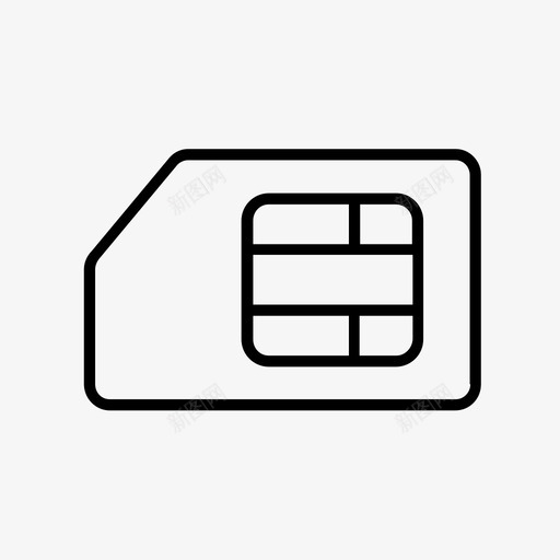 sim卡芯片存储卡图标svg_新图网 https://ixintu.com sim卡 存储卡 手机 芯片