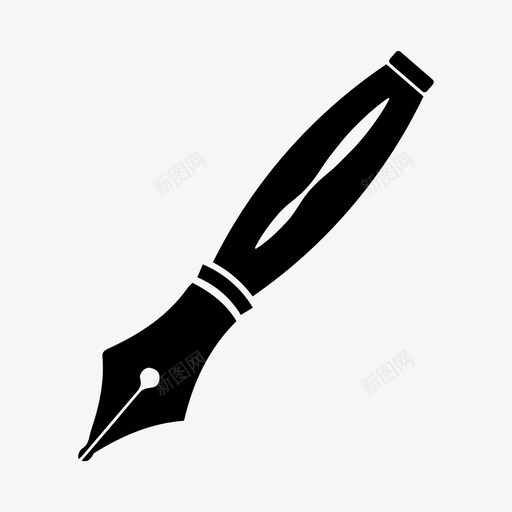 钢笔学校文具图标svg_新图网 https://ixintu.com 写作 学校 文具 钢笔