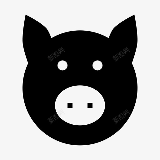 猪农业农场图标svg_新图网 https://ixintu.com 农业 农业和园艺雕文 农场 牲畜 猪