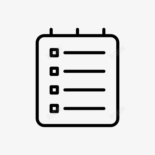 笔记本列表检查列表计划器图标svg_新图网 https://ixintu.com 时间表 检查列表 笔记本列表 计划器