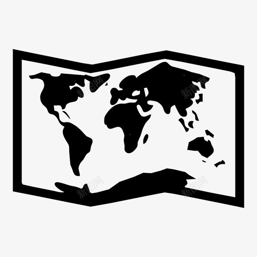 世界地图国家查找图标svg_新图网 https://ixintu.com 世界地图 国家 折叠 查找