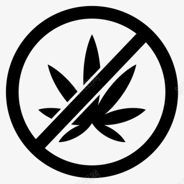 禁止杂草毒品禁止图标图标