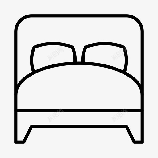 床卧室家具图标svg_新图网 https://ixintu.com 卧室 家 家具 床 睡眠 第2卷 简单 酒店