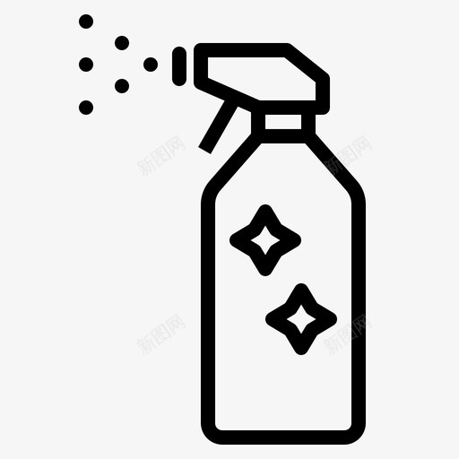 喷雾瓶子清洁图标svg_新图网 https://ixintu.com 喷雾 汽车服务 洒水 清洁 瓶子 窗户