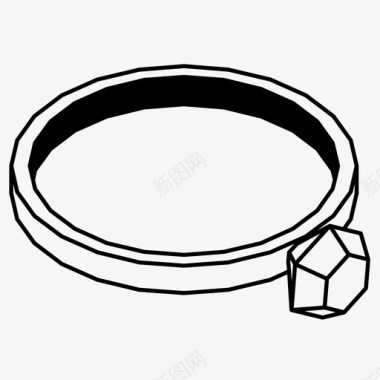 结婚戒指钻石订婚戒指图标图标