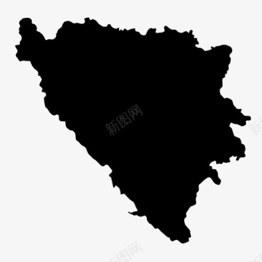 波黑巴尔干半岛欧洲图标图标