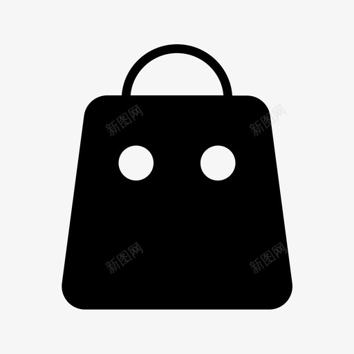 购物袋手钱包图标svg_新图网 https://ixintu.com 手 杂项v字形 购物者 购物袋 钱包
