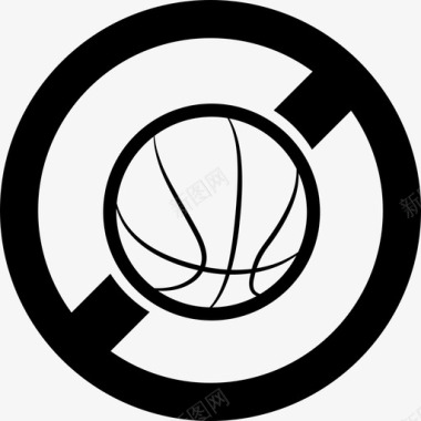 没有篮球禁止比赛图标图标