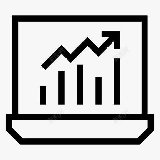 销售报告分析业务图标svg_新图网 https://ixintu.com 业务 分析 图表 搜索引擎优化营销线图标 笔记本电脑 统计 销售报告